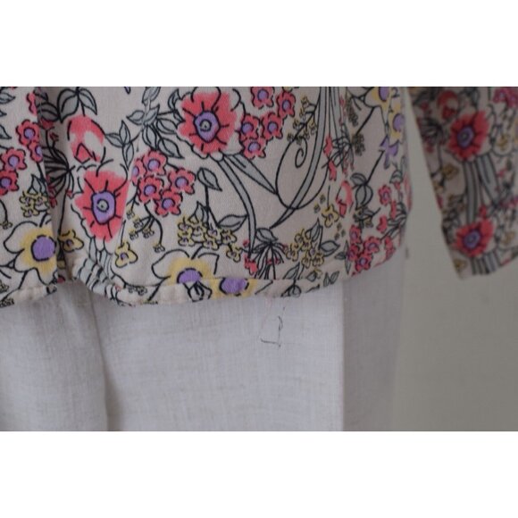 Big Dart Floral Button Down Long Sleeve Shirt UK 10 EU 38 - Picture 9 of 12